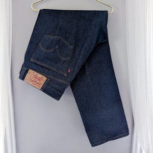 Men's EUC Levi's 501 40x34 jeans dark blue button fly straight leg classic jeans